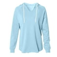 thumbnail image 1 of QIbmong Hoodies for Women Raglan Long Sleeve Drawstring V Neck Loose Lightweight Pullover Tops Casual Sweatshirt Fall, 1 of 4