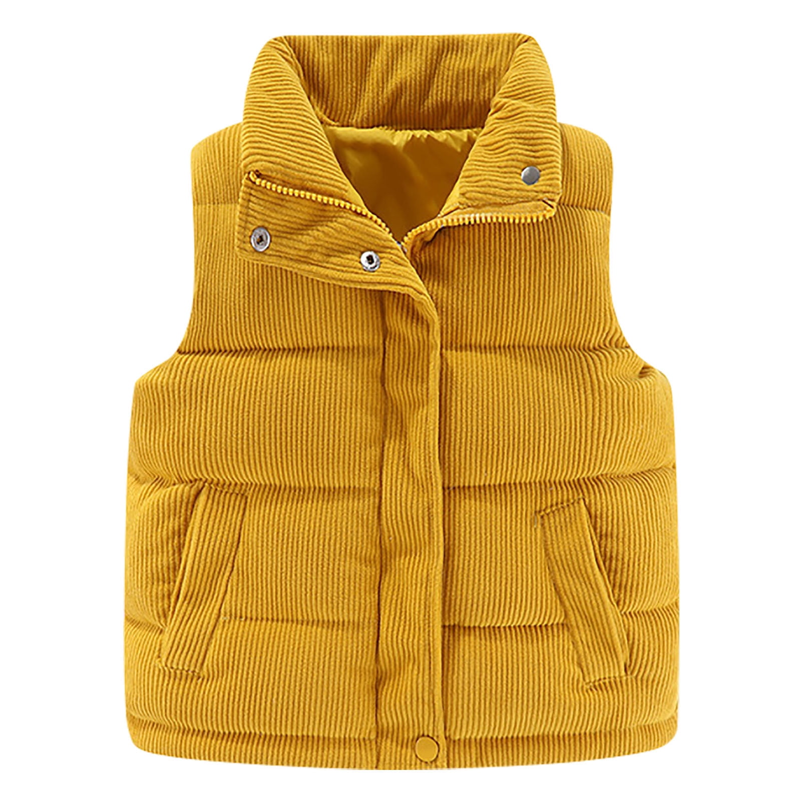 QIbmong Toddler Unisex Baby Clothes Vest Sleeveless Fleece Button Stand