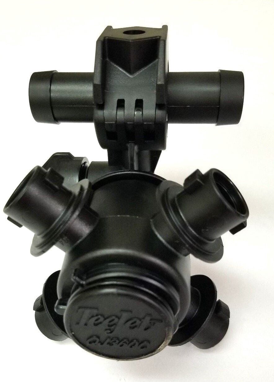 QJ364C-750-2-NYB Teejet 3/4" Double Hose Shank 4 Outlet Nozzle Body