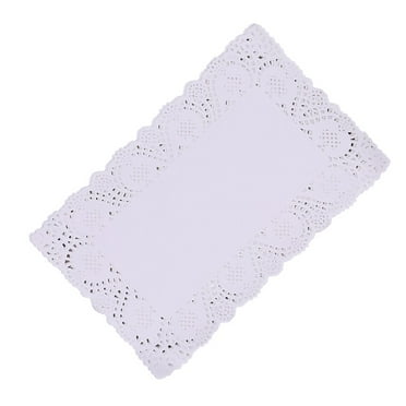 BalsaCircle 100 White 10" Rectangle Disposable Paper Doilies PLacemats ...