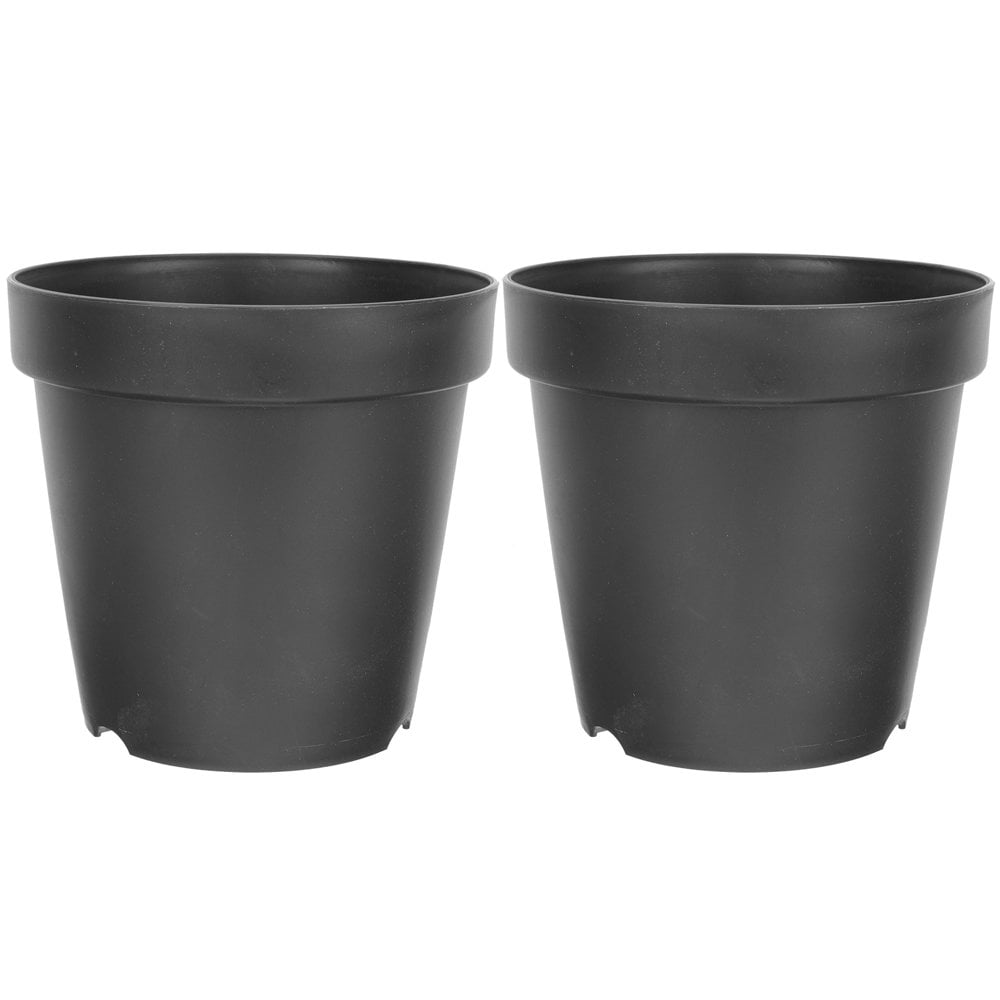 QJUHUNG 2pcs Plastic Flower Pots Household Large Size Round Succulent