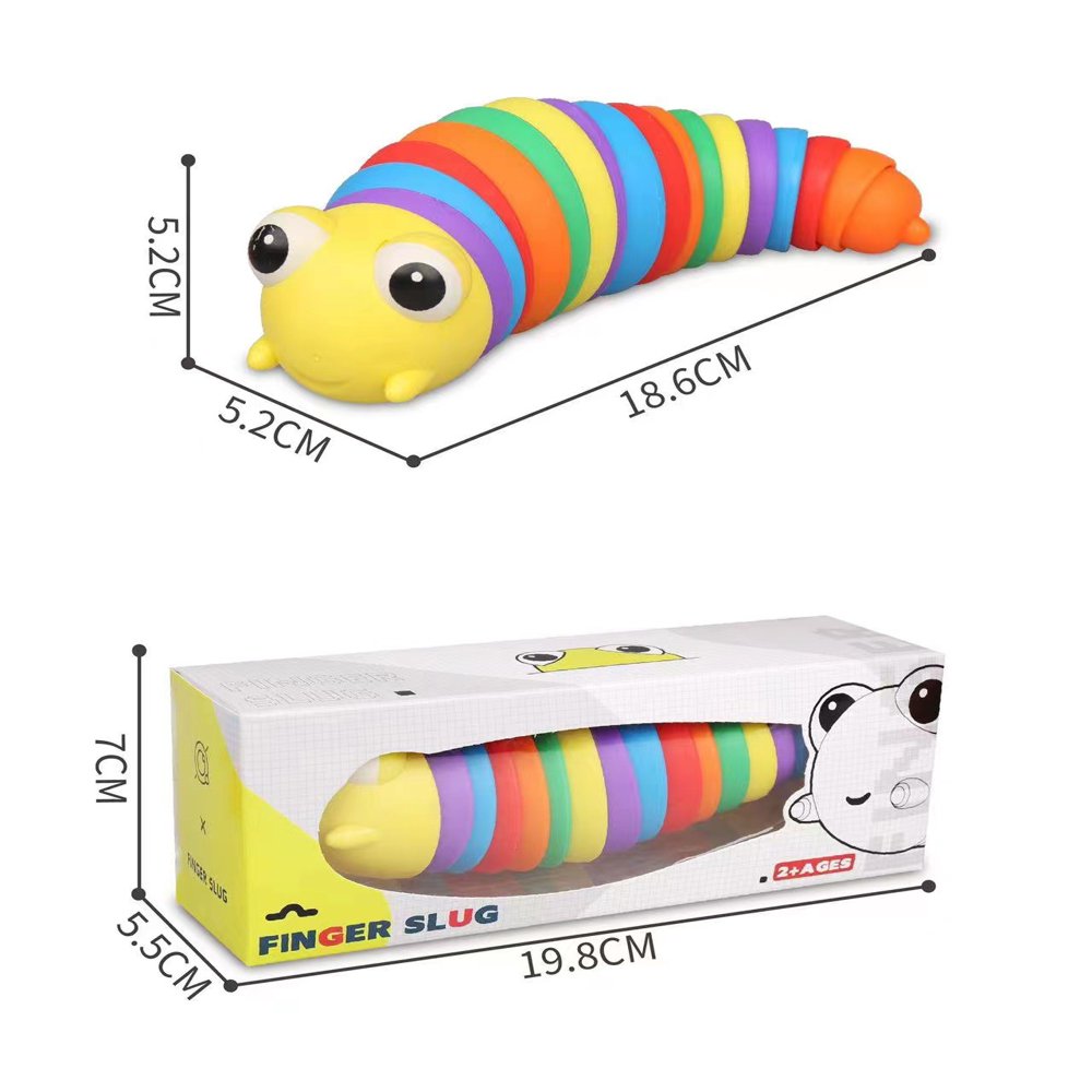 QJUHUNG 3 Pack Caterpillar Sensory Toys Stress Relief Toy for Autistic