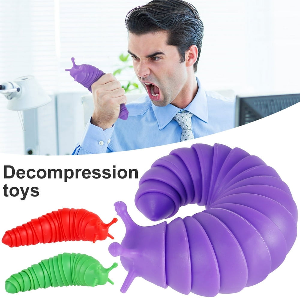 QJUHUNG 3D Printed Articulated Slug Toy 7.5” Flexible Slug Articulating