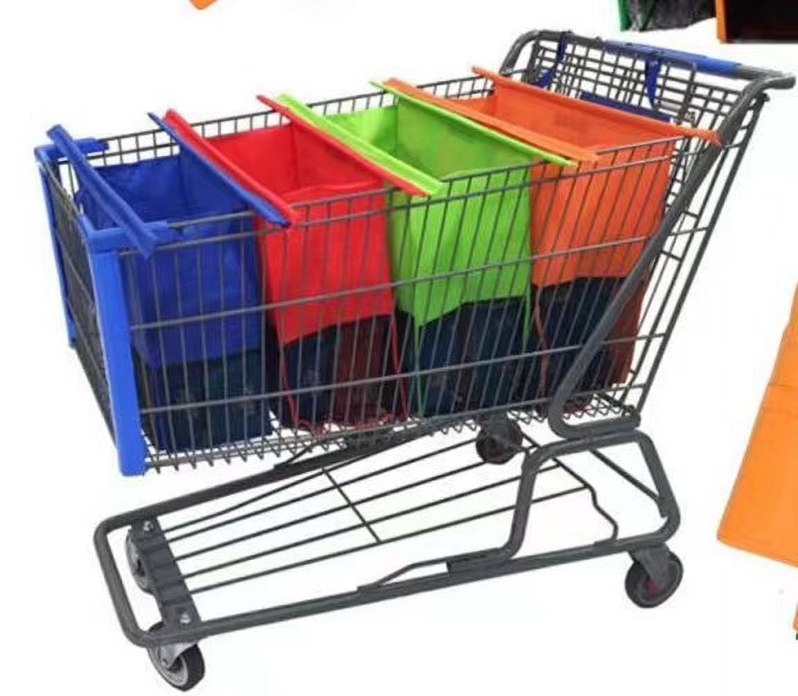 QJUHUNG 4 Piece Supermarket Trolley Bag Foldable Reusable Insulated Refrigerated Grocery Shopping Bag Large Capacity Insulated Bag Easy to Carry Walmart