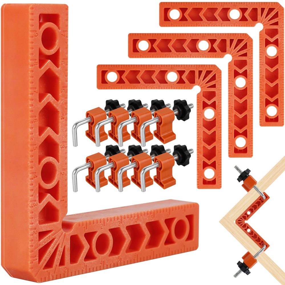 QJUHUNG 4PCS 4inch 90 Degree Corner Clamp Clamping Square for