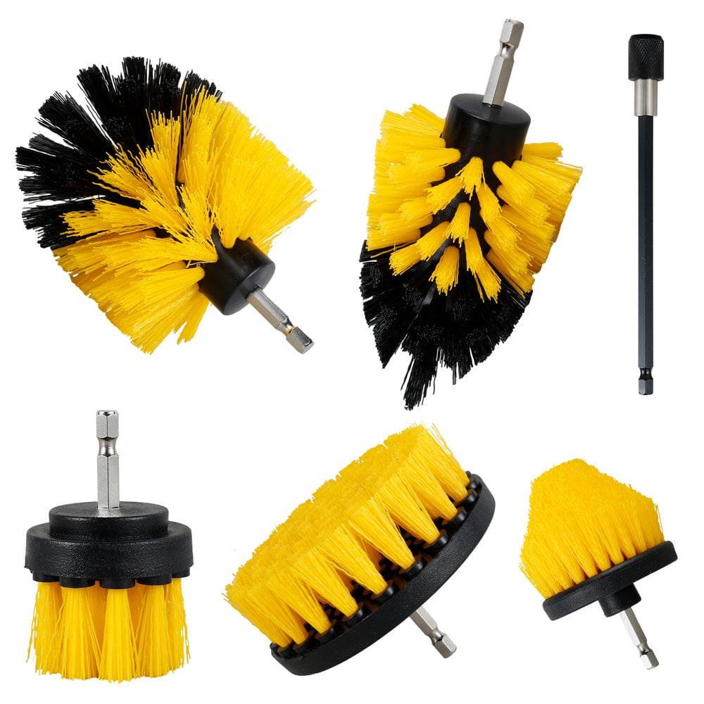 QJUHUNG 6Pcs Drill Brush Attachment Set Multipurpose Power Cleaning