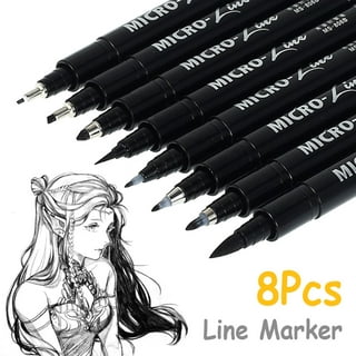 Alexsix Black Fine Tip Sketch Pen Drawing Line Comic Anime Art Waterproof Painting Pen(1mmX1pcs)
