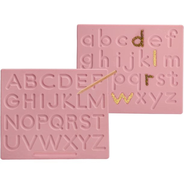 QJUHUNG Alphabet Tracing Letter Board Montessori Toys for Toddlers with Pen Silicone Preschool