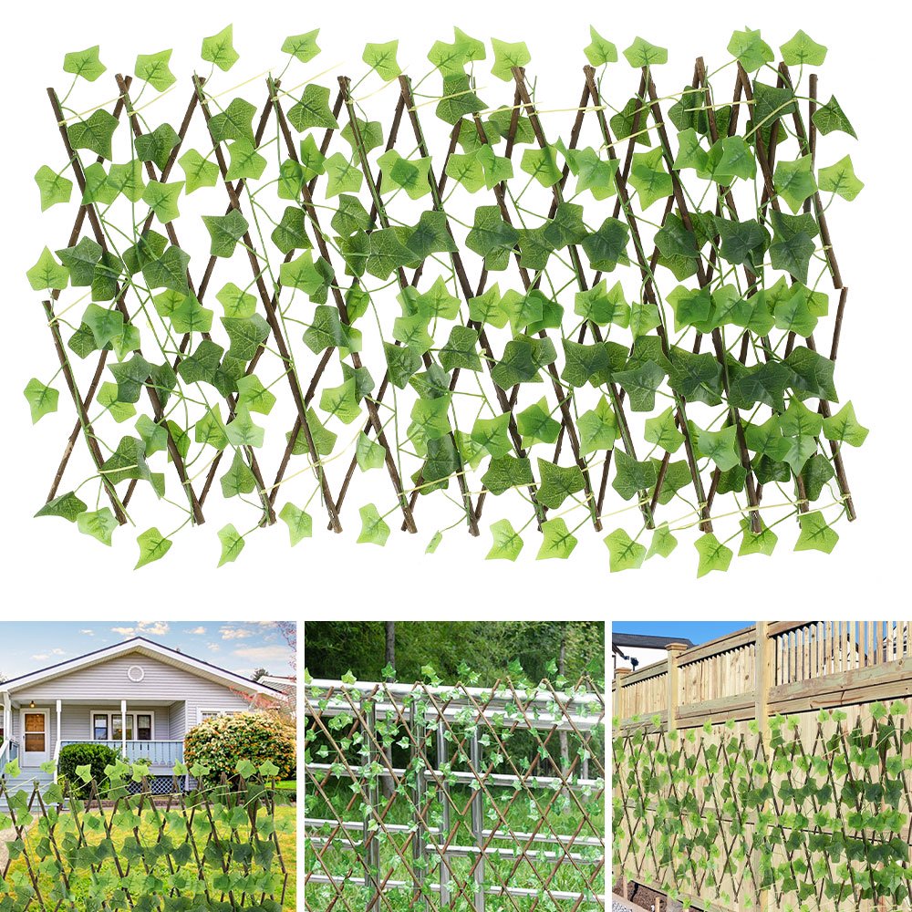 QJUHUNG Artificial Garden Plant Fence Retractable Expanding Trellis