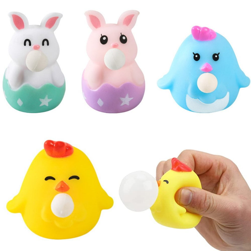 QJUHUNG Blow Spitting Bubbles Squeeze Fidget Toy Fashion Soft Rabbit