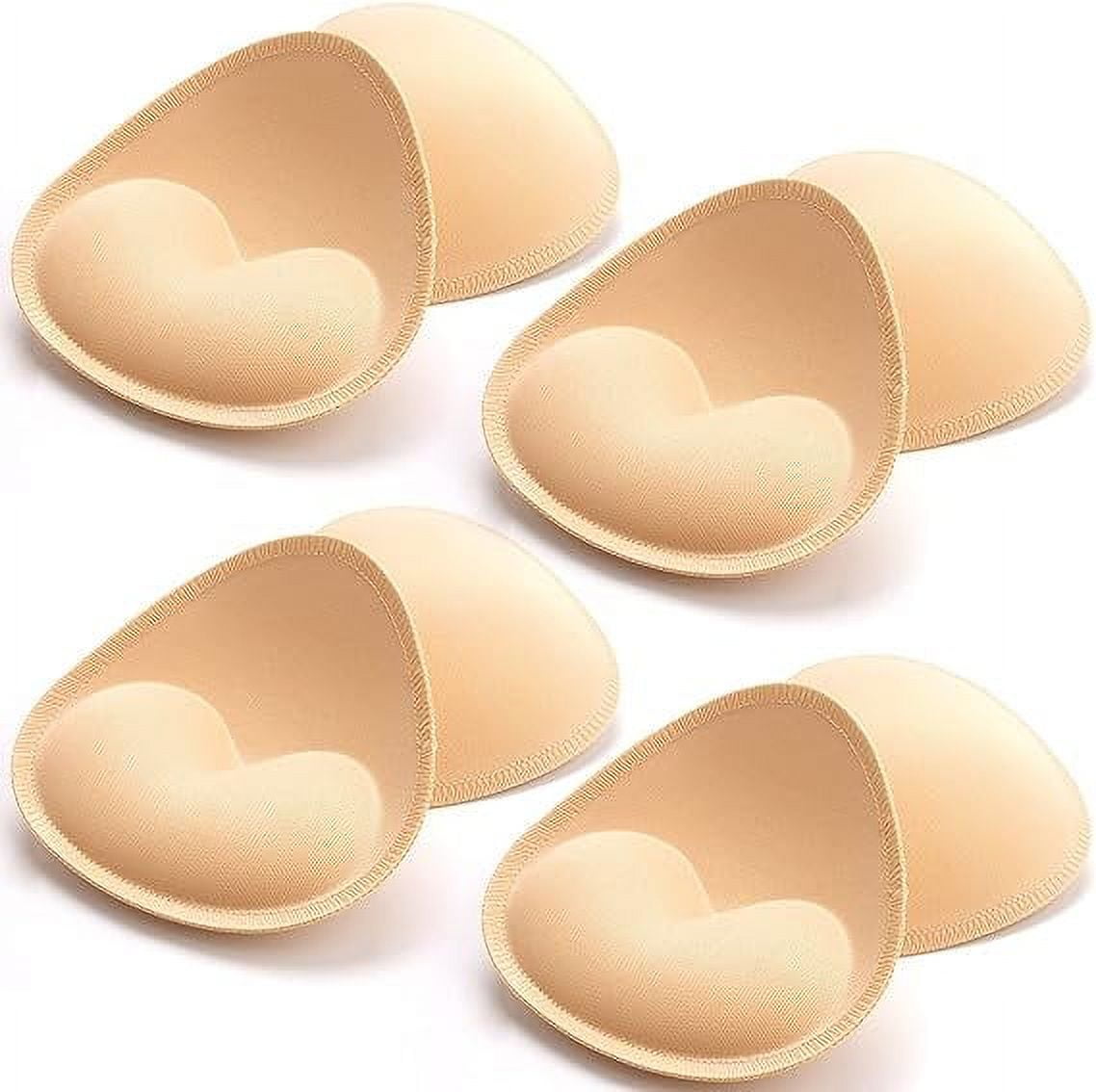QJUHUNG Bra Pads Inserts Breast Enhancer 4 Pairs Sew in Bra Cups for