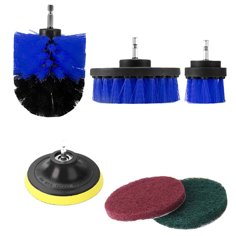 QJUHUNG Brush Drill Cleaning Kit Scrubber Set Scrub Power Electric Grout Heads Rotary Bit Head