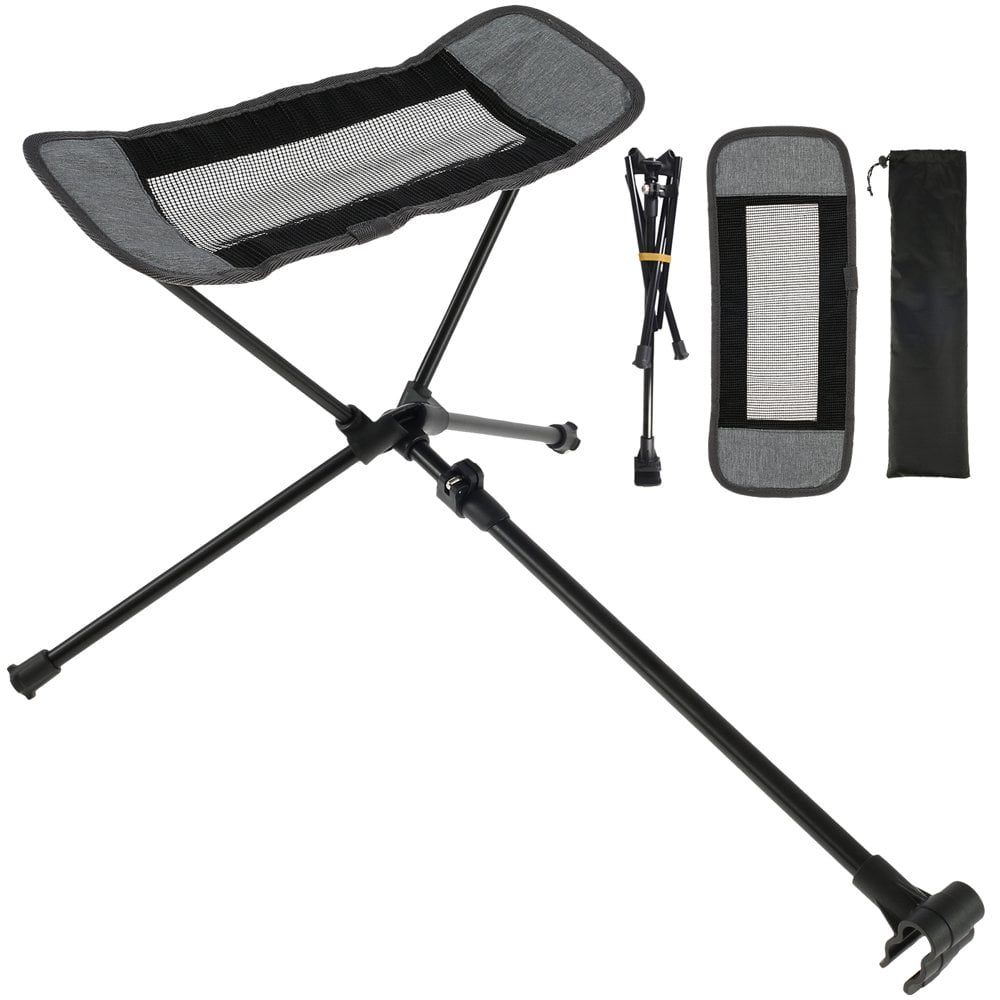QJUHUNG Camping Chair Foot Rest Portable Folding Leg Camping Footrest