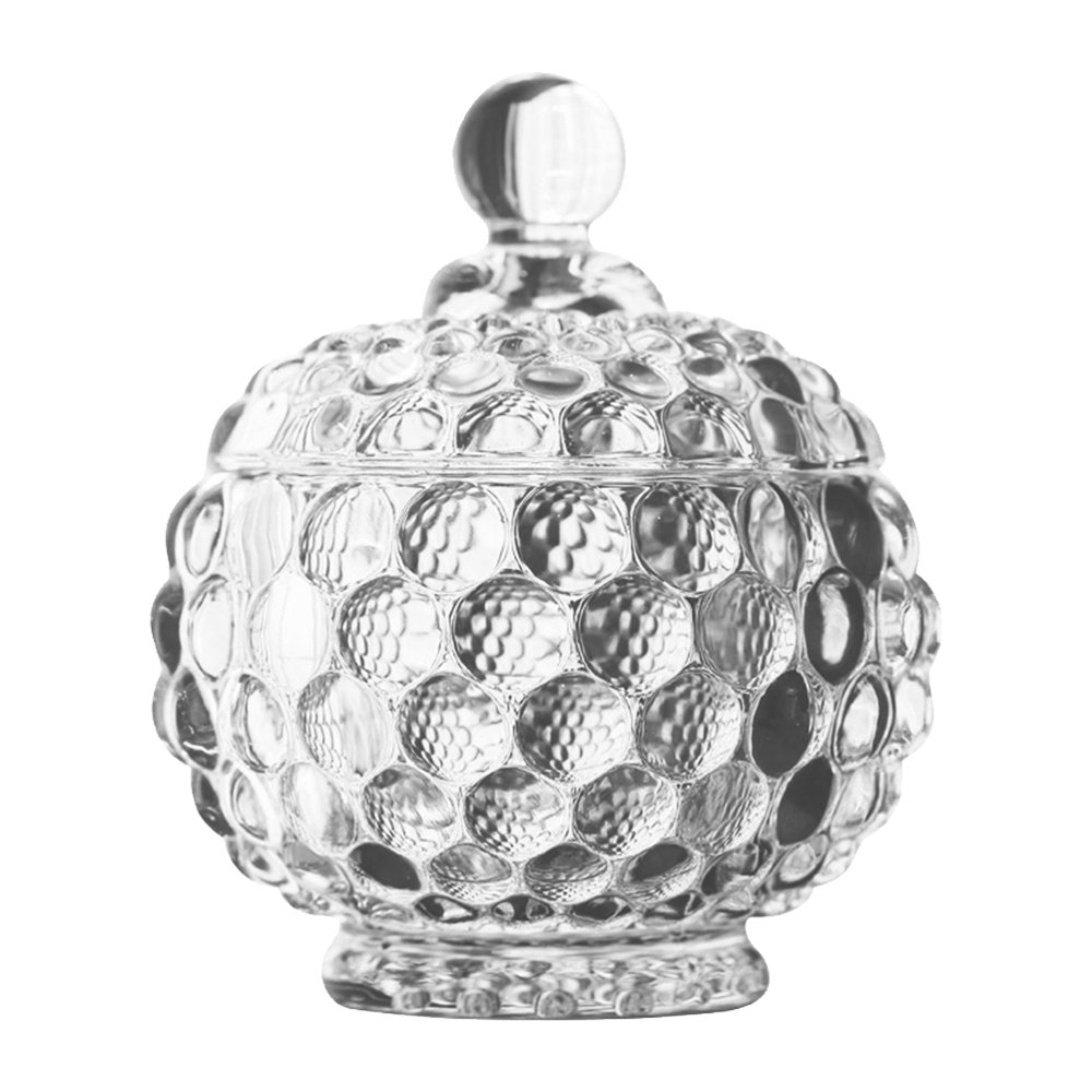 QJUHUNG Candy Jar Crystal Glass Decorative Cookie Sugar Jar Bowl Box