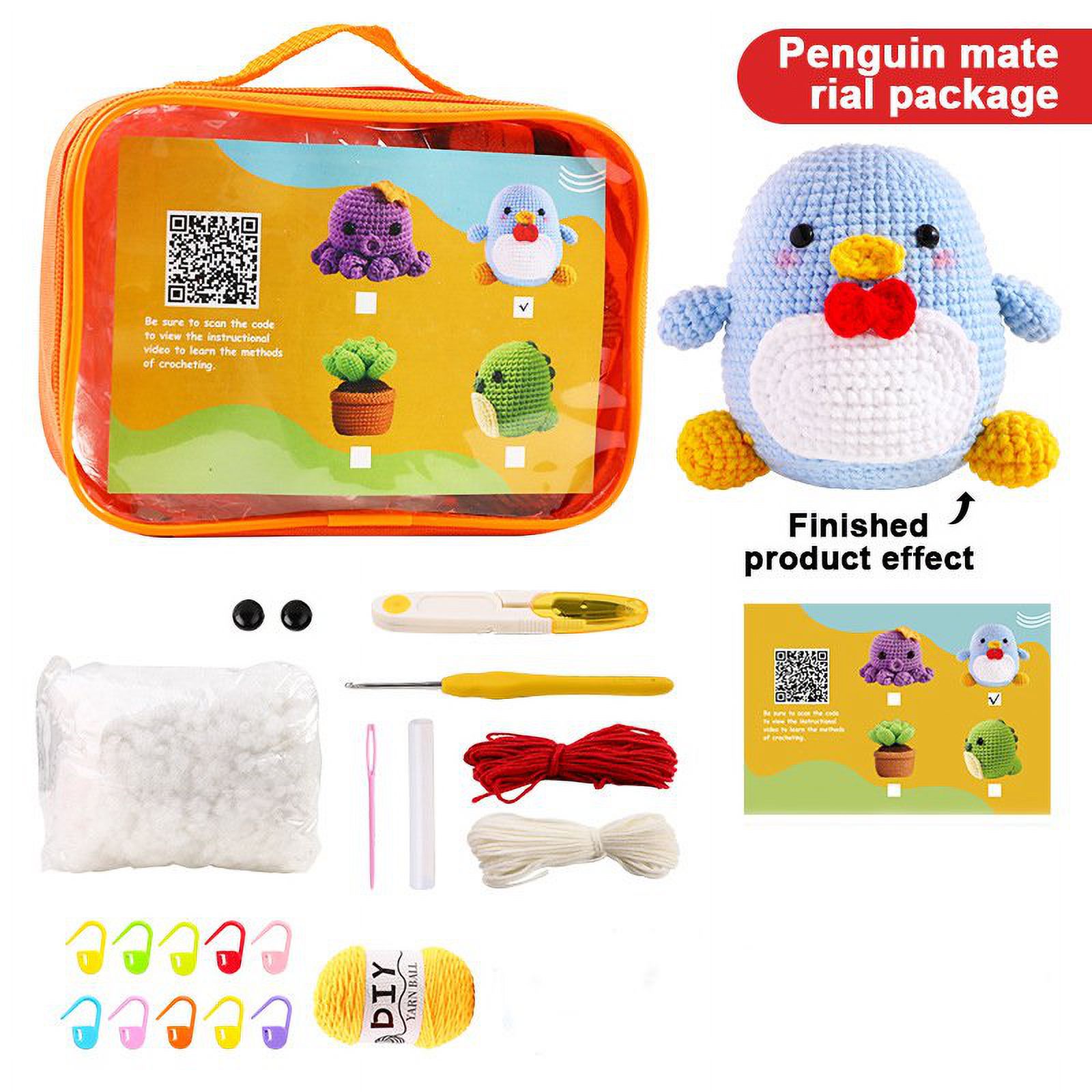 QJUHUNG Crochet Kit for Beginners Crochet Animals Kit for Adult