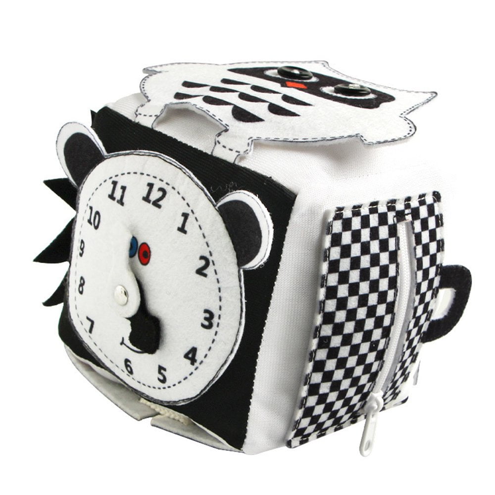 QJUHUNG Cubic Activity Learning with Zipper Shoelaces Buttons and More