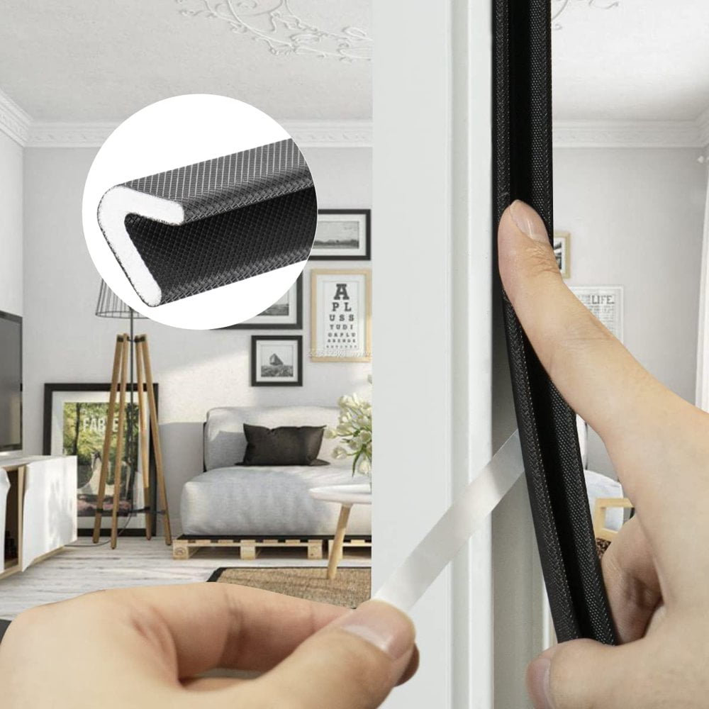 QJUHUNG D Shape Weather Stripping for Small Gaps SelfAdhesive Foam