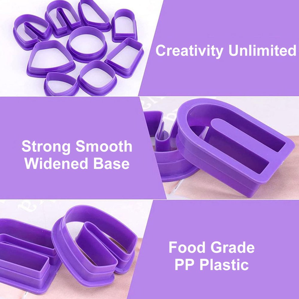 QJUHUNG DIY Clay Earring Cutters Set Polymer Clay Cutters Set with