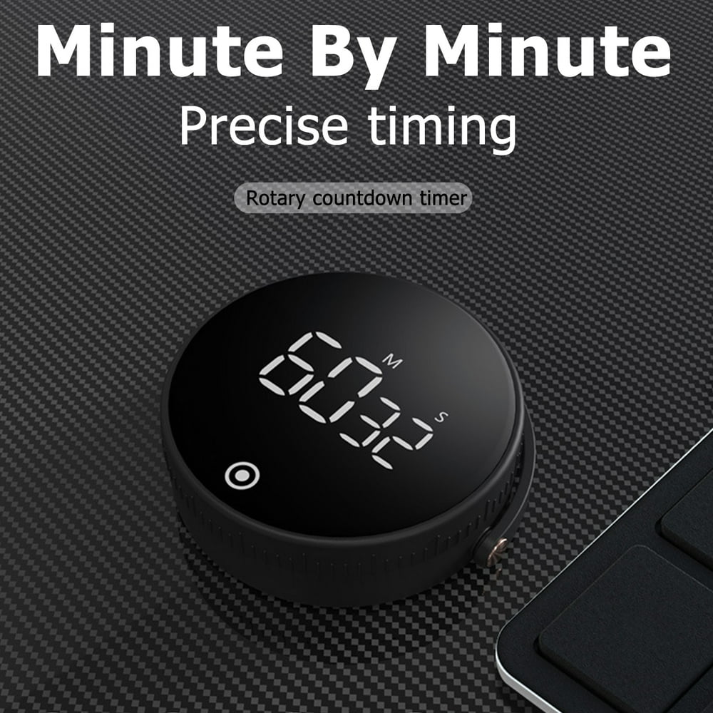QJUHUNG Digital Kitchen Timer Rotation Countup Countdown Timer Kitchen