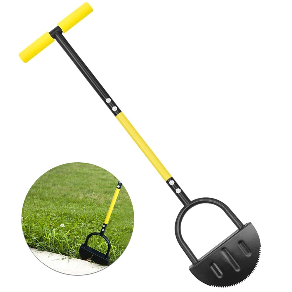 QJUHUNG Edger，Garden Edger Half Moon SawTooth Hand Edger Manual Lawn