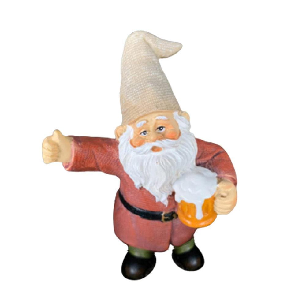 QJUHUNG Funny Garden Statue Santa Goblin Sculpture Resin Craft for