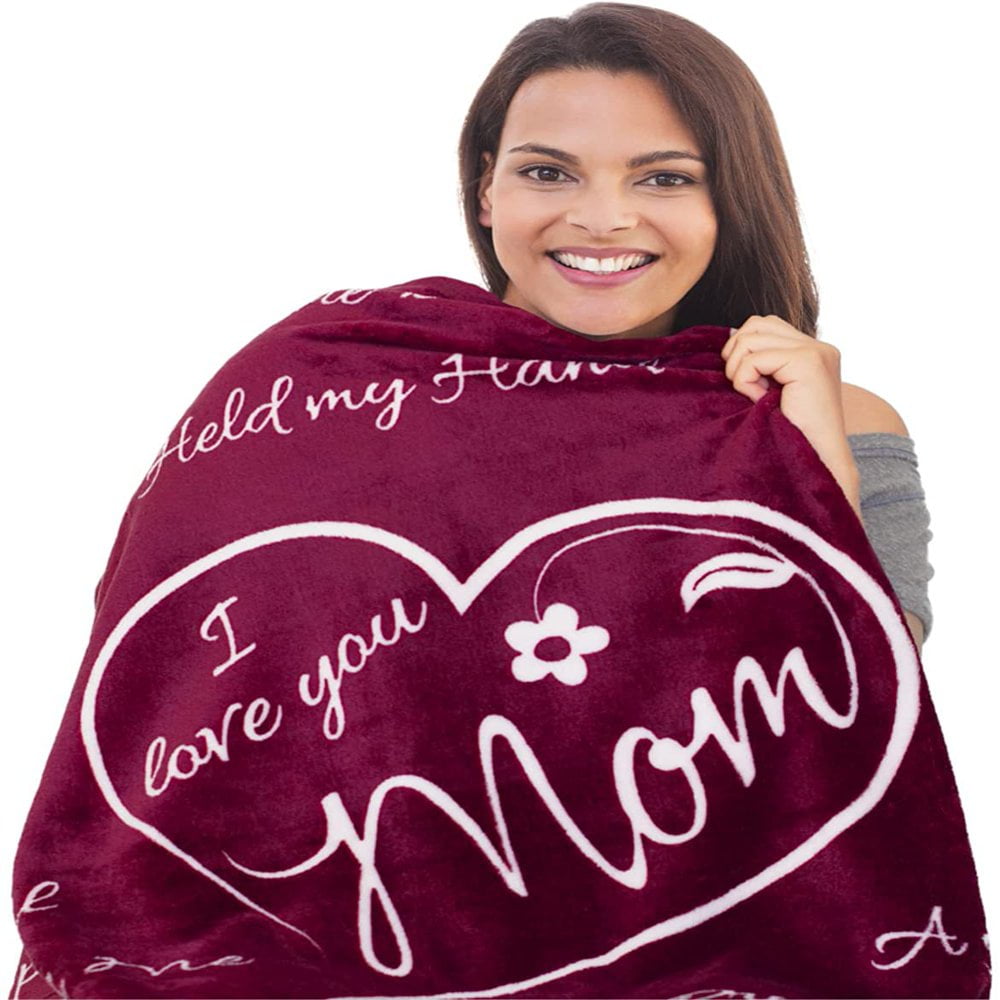 UFOORO Gifts for Mom, Mom Birthday Gifts, Valentines Gift for Mom, Mom  Gifts from Daughter - Throw Blanket for Valentines 55x70