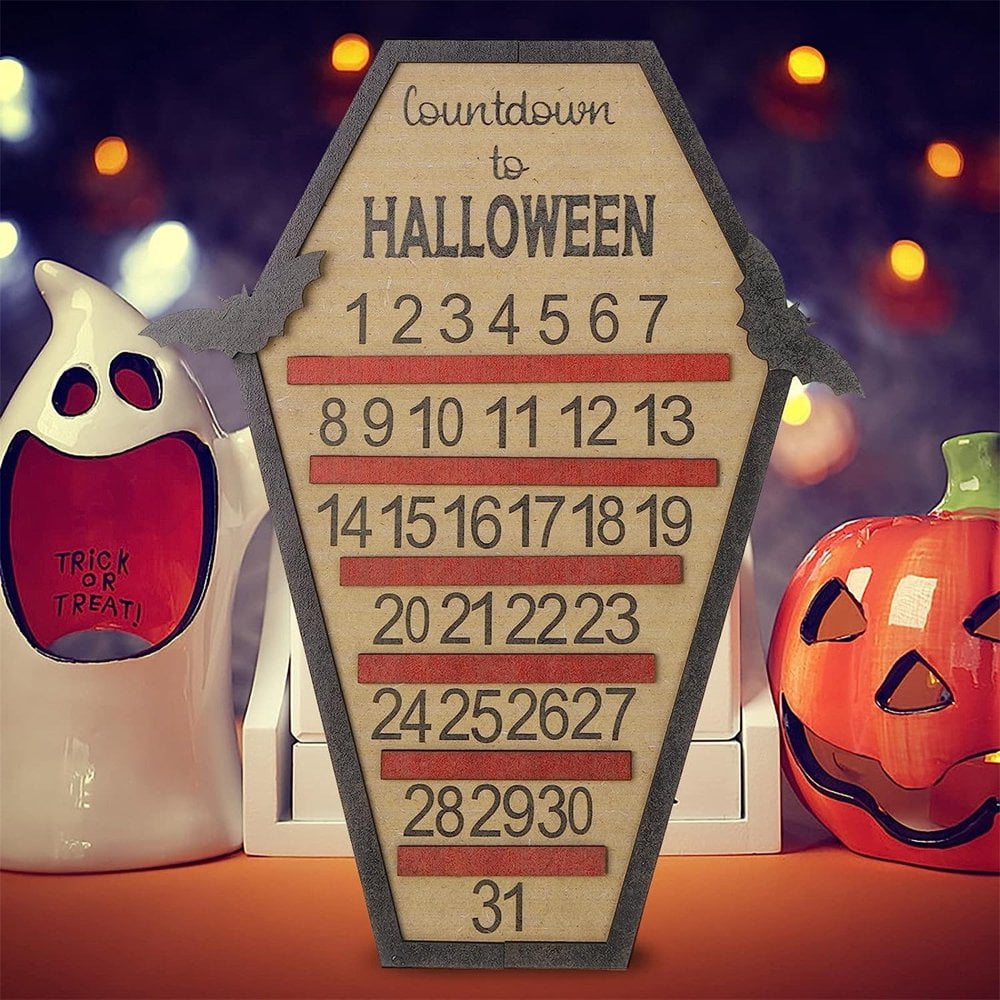 QJUHUNG Halloween Advent Calendar Halloween Countdown Calendar Haunted House Calendar for