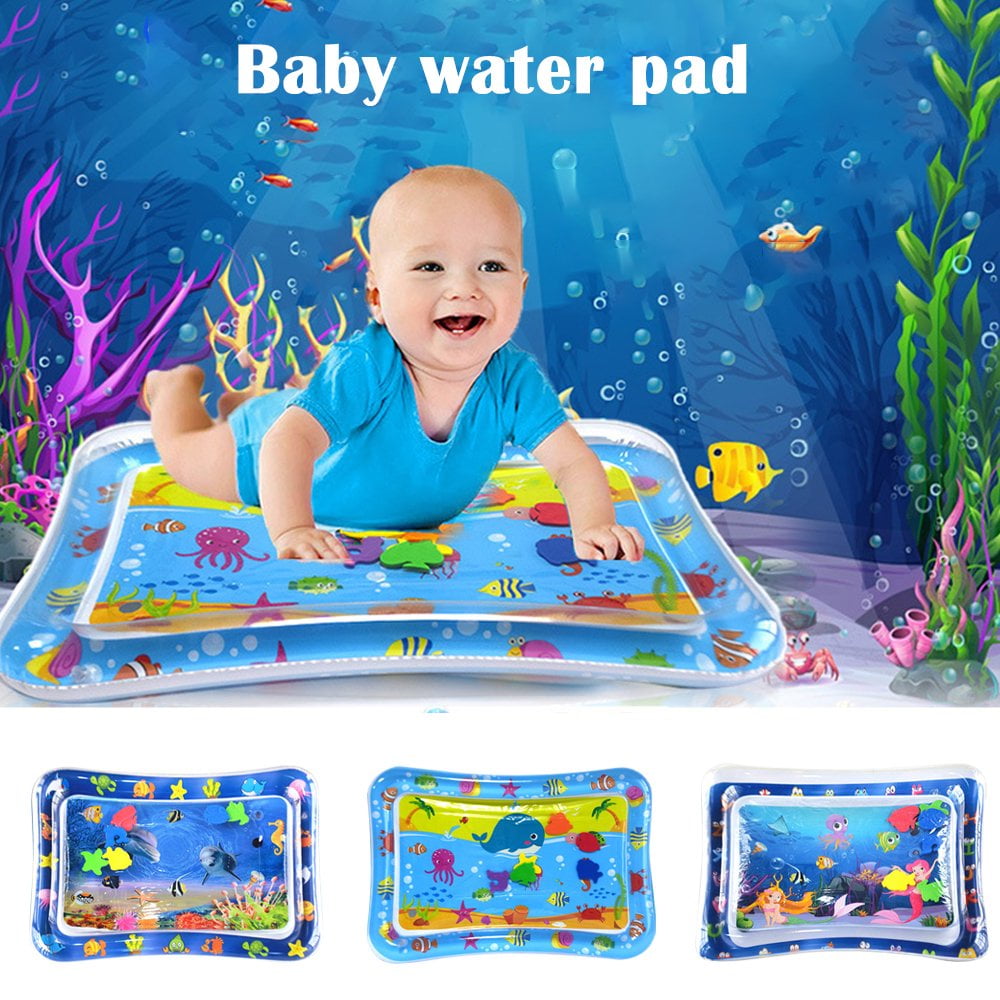 QJUHUNG Inflatable Tummy Time Water Mat Premium Baby Water Play Mat for