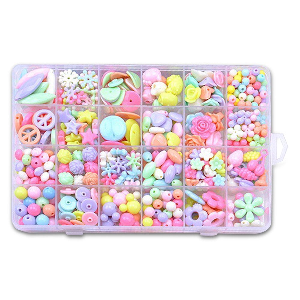 QJUHUNG Little Girls Toddlers DIY Jewelry Beads Toys Kit Necklace