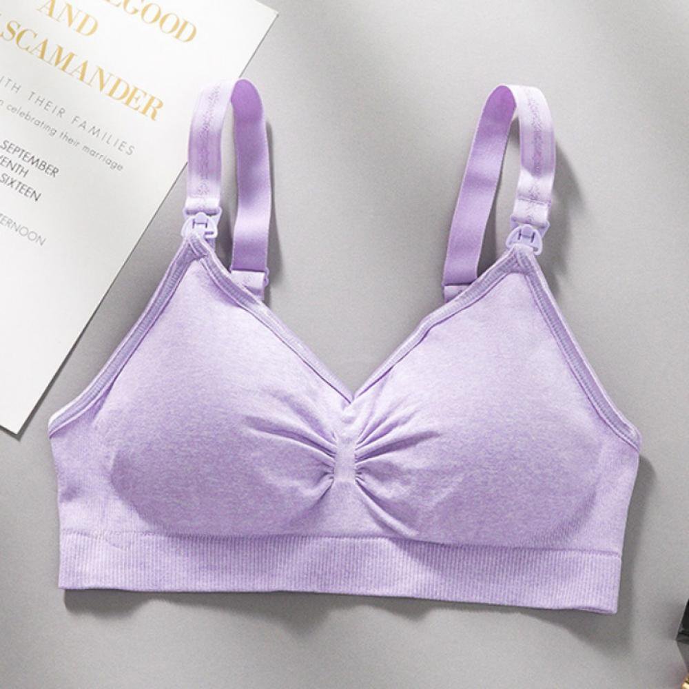 QJUHUNG Maternity Nursing Bra Breast Feeding Wire Free Bra