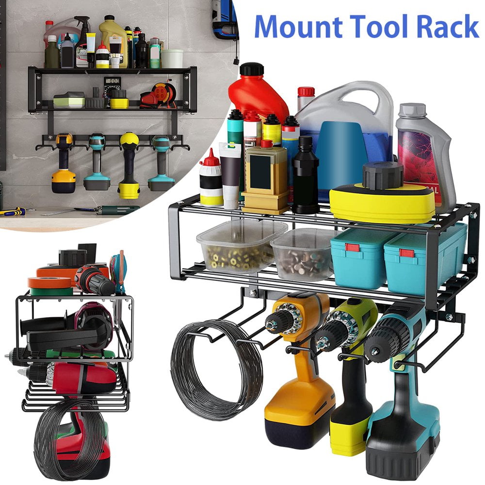 QJUHUNG Mount Tool Rack Electric Tool Storage Rack Wall Mount Garage