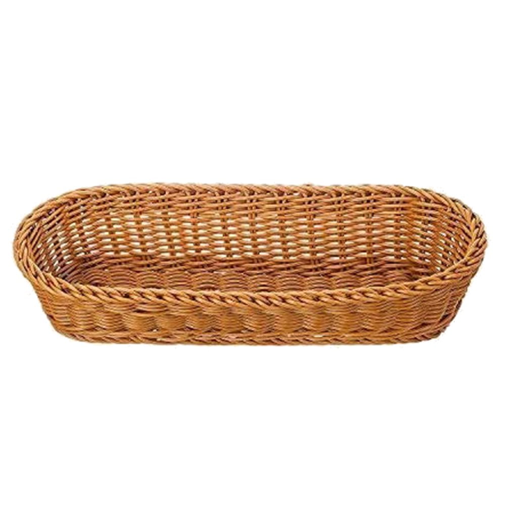 QJUHUNG [] Natural Wicker Bread Baskets Round Rattan Woven Fruit Basket