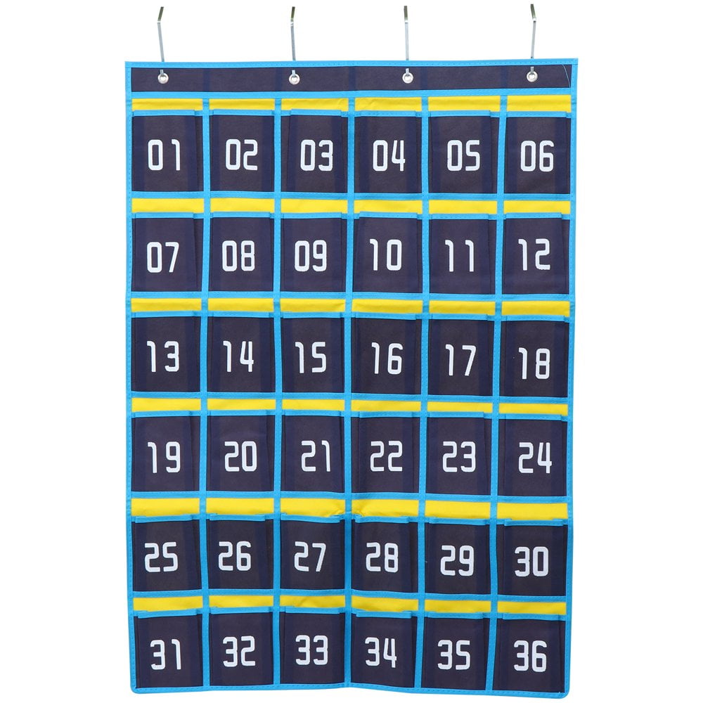 QJUHUNG Phone Pocket Bag Chart Classroom Cell Storage Numbered Hanging