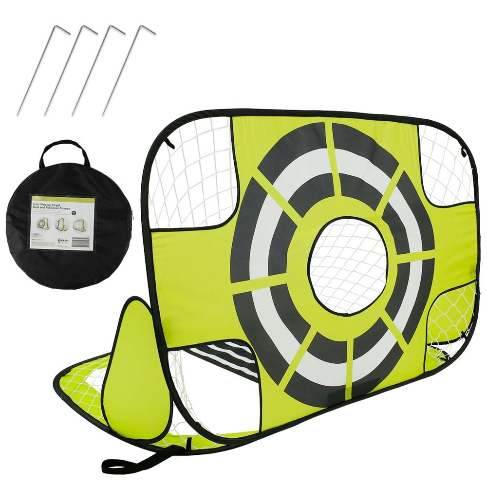QJUHUNG Pop Up Soccer Goal Portable Soccer Net for Backyard Training Green