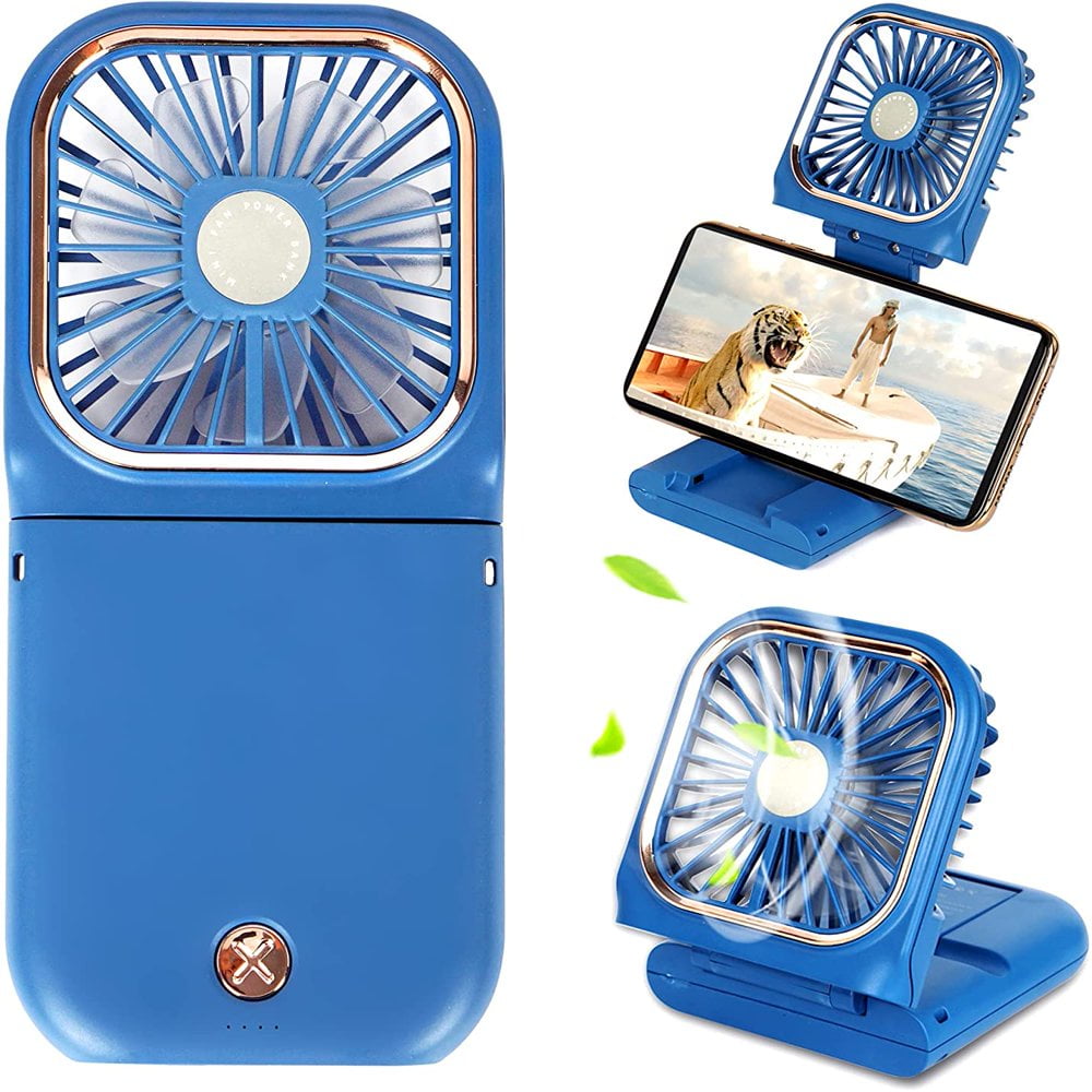 QJUHUNG Portable MiniFan Small Battery Operated Fan 5 in 1 as Power