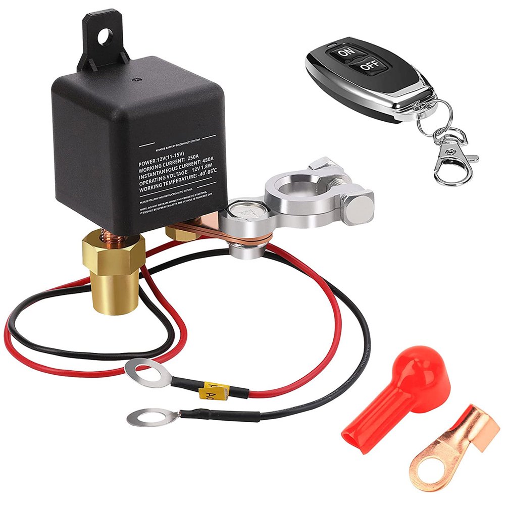 QJUHUNG Remote Battery Disconnect Switch 12V 250A Reusable Battery Cut