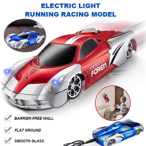 QJUHUNG Remote Control Car, Wall Rc Car Toys Dual Mode 360°Rotating Gravity Defying Rc Car Rechargeable Toy Cars for Wall with Led Lights Birthday & Christmas Gifts for 5 6 7 8-16 Years Old