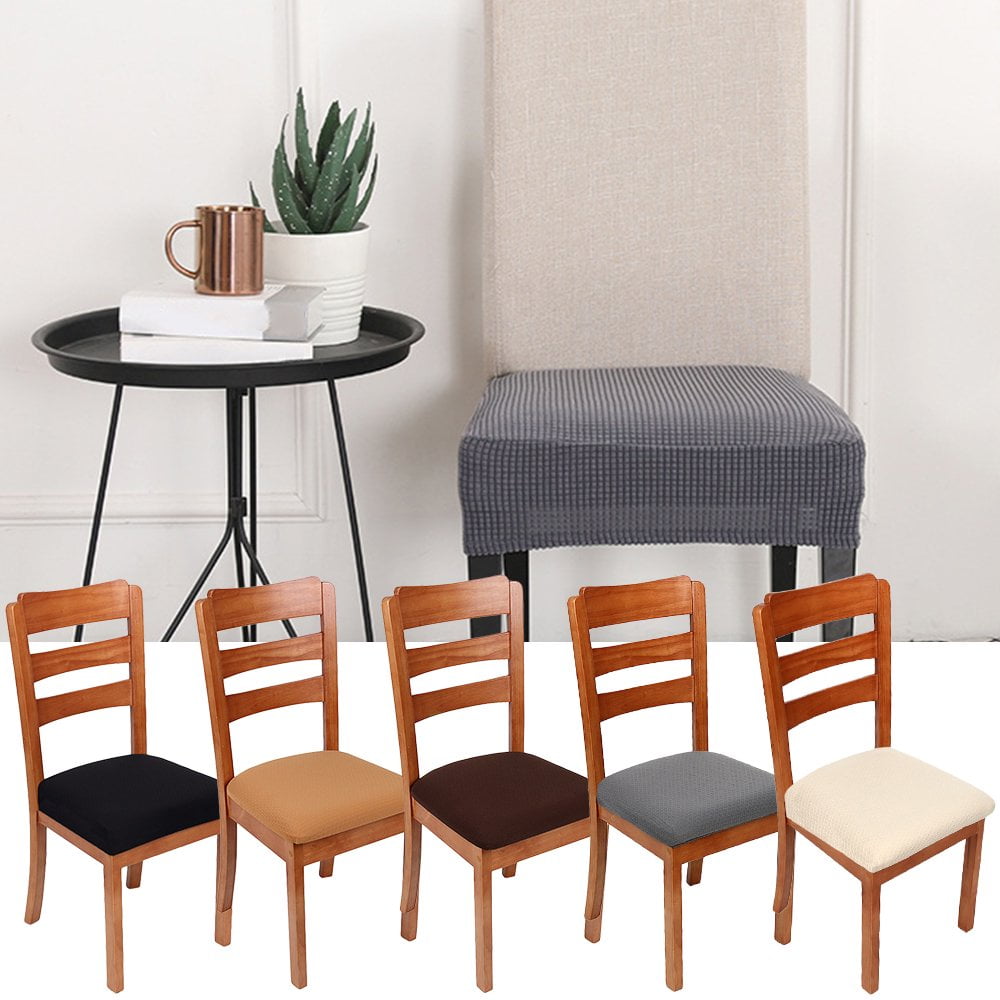 QJUHUNG Removable Washable AntiDust Dining Room Chair Seat Covers