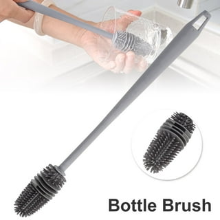 haakaa Silicone Cleaning Brush Baby Bottle Brush Double-Ended Soft Bristles  for Scrubbing Breast Pumps, Milk Collectors, Baby Bottles, Teats, Milk