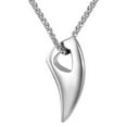 thumbnail image 1 of QJUHUNG Stainless Steel Men Necklace Black, Mens Pendant Necklace Black, Black Necklace for Men, Wolf Tooth Pendant Necklace, 1 of 6