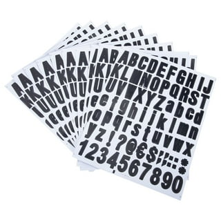 Rainbow Small San Serif Block Font Glitter Letter Stickers - (76
