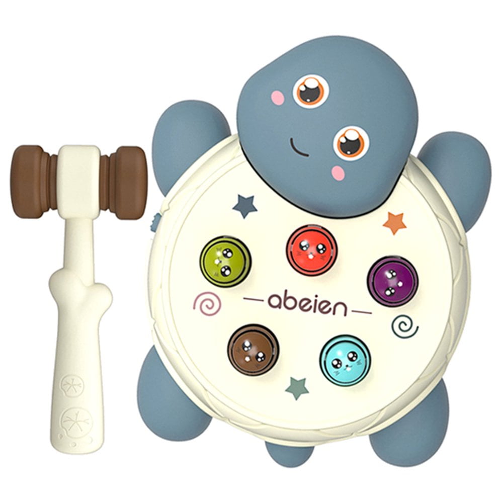 QJUHUNG Tortoise Hammer Toys for 3+ Years Old Kids Battery Powered Pounding Toy Handeye