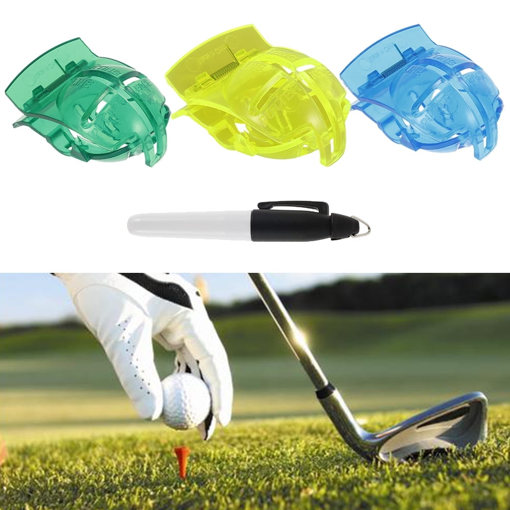 QJUHUNG Triple Track Golf Ball Line Marker Liner Ball Marking Tool