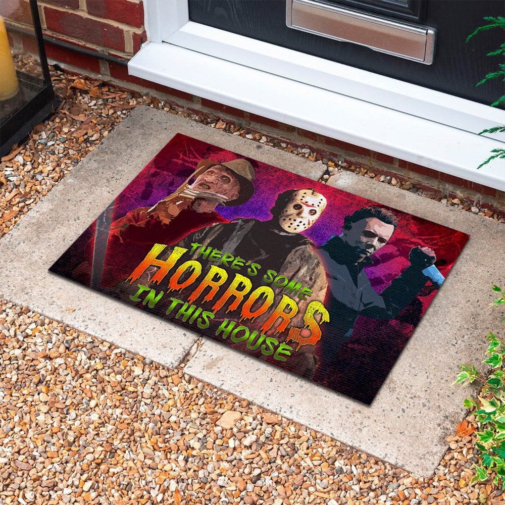 QJUHUNG WTN Halloween Horror Movie Characters Decorative Doormat