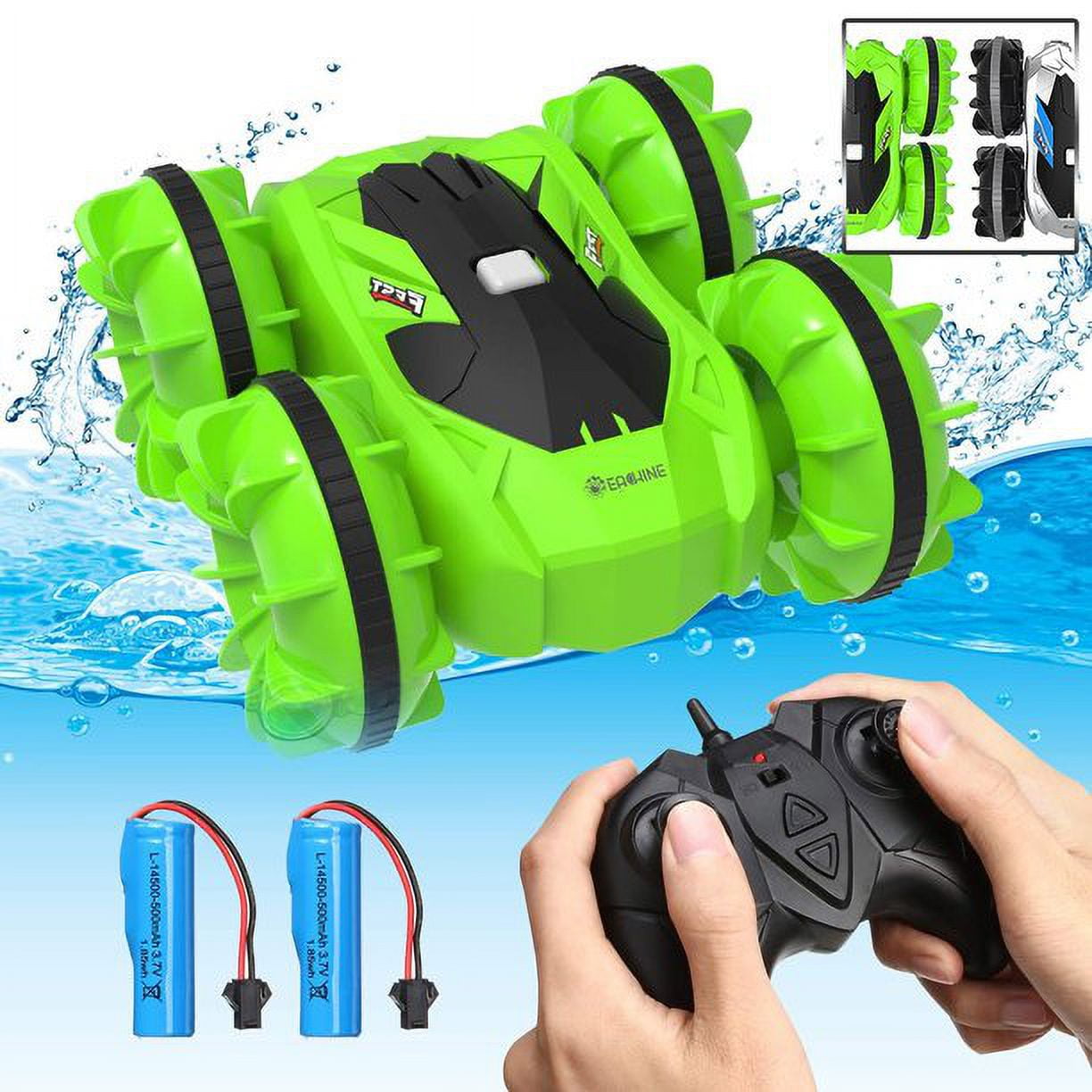 QJUHUNG X Rc Car 1 20 for Kids RC Stunt Car Land Water 2 in 1 RC Toy