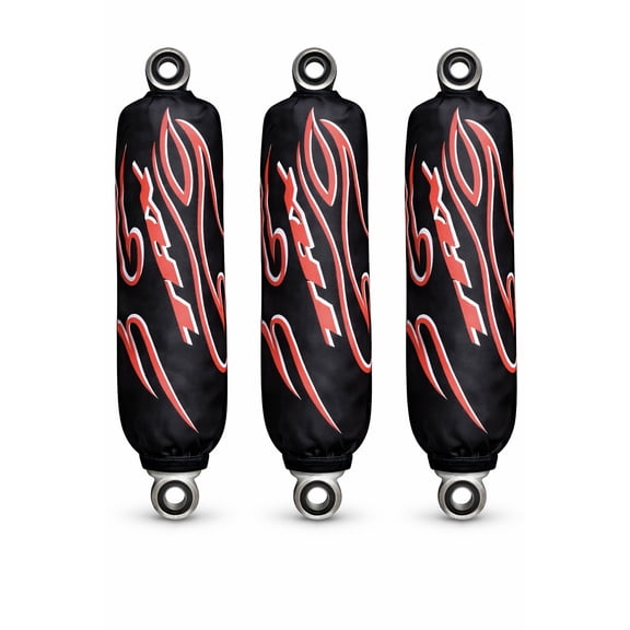 QK RACING TRX 400ex TRX400ex TRX 400 EX Shock Cover - 1999-2007 Honda TRX 400EX Wheeler QUAD (BLACK/RED)