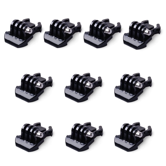 QKOO 10x Buckle Clip Basic Mount for GoPro Hero 13 12 11 10 9 8 7 6 5 4 3+ Session MAX Fusion, DJI Osmo Action, AKASO, SJCAM, Xiaomi Yi, Dragon Touch, DBPOWER Campark APEMAN Crosstour Action Cameras