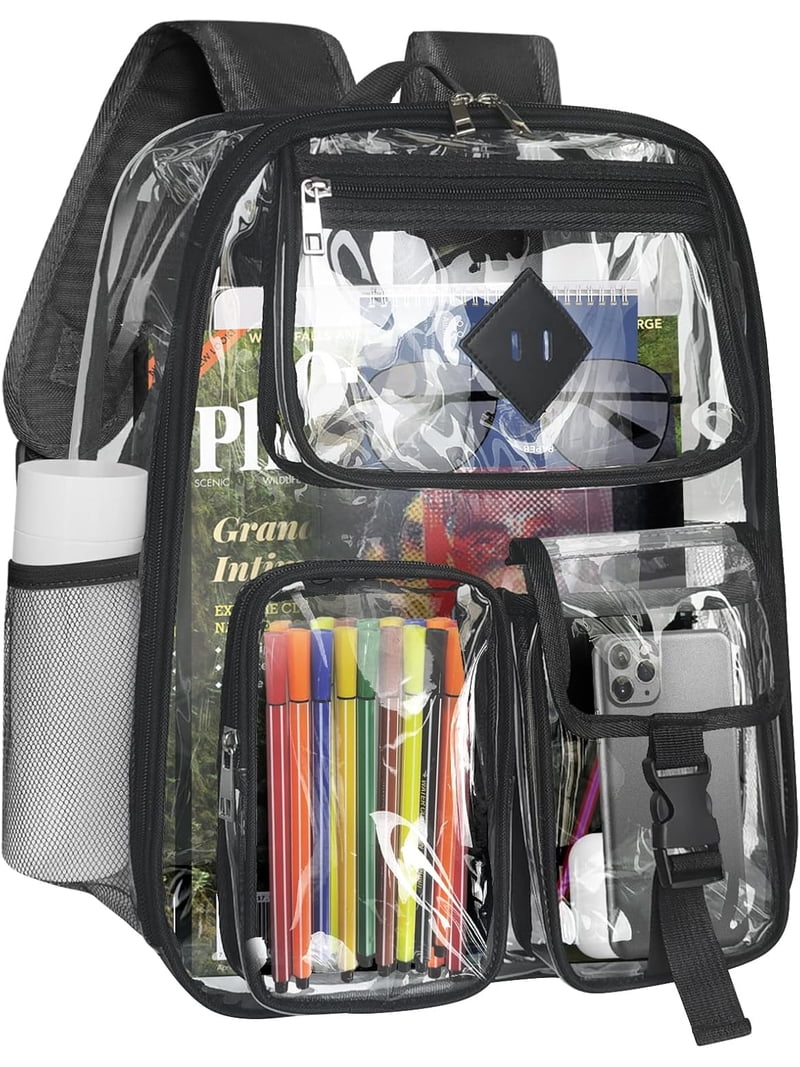 QKURT Clear Backpack Heavy Duty, Large Capacity Transparent  display picture 3