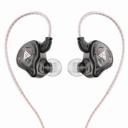 QKZ AK8 Wired In Ear Monitor Headphones, 3.5mm L Shaped Plug HiFi Stereo Earphones with Built in Microphone, 47.24 Inch OFC Cable, Ergonomic Over Ear Fit for Music Gaming Streaming