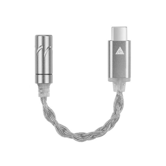 QKZ TC MAX & TC MAX PRO Type‑C to 3.5mm Audio Adapter Cable, Hi‑Fi DAC Audio Converter Cord 4.72 Inch Short Braided Cable for Type‑C Smartphones, Laptops, Tablets